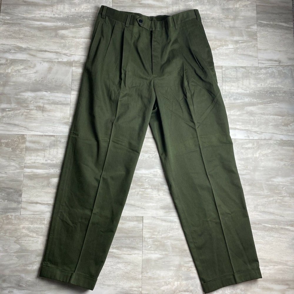 Pennsylvania Olive Green Mens Work Pants Chino Khakis 36x34